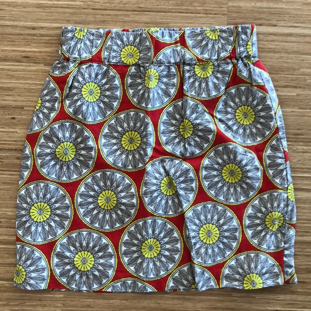 High waisted linen skirt